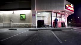 Driver Flees After Crashing Into Extra Mile Shop at Chevron Gas Station Causing Damage to Store and Merchandise