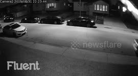 Meteor lights up the ground at night (supplementary video)