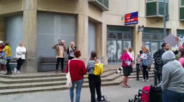 Brighton Brexit protest chant practice prior to march 03/09/2019