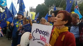 Brexiteers and Remainers continue to debate outside Parliament as Tory MP defects to the Liberal Democrats.