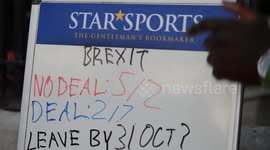 Bookmaker outside Parliament gives odds of Brexit deal