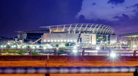 Cincinnati Ohio Football Paul Brown Stadium Timelapse