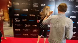 Talulah-Eve arrives at the Fanatical film premiere