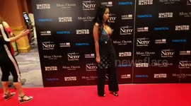 Precious Muir arrives at the Fanatical film premiere