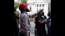 BLACK TRUMP SUPPORTER GET THREATENED BY BLACK LIVES MATTER BUT DOESNT BACK DOWN