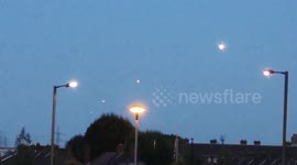 Strange sequence of lights appear in sky over east London