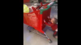 Baby doing the weekly shop