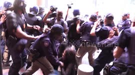 'We are fighting for our rights:' Dramatic footage shows protesters clash with police in Cape Town CBD