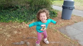 5-Year-Old Pours Pine Needles on Her Head - Confetti!
