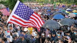 Protesters urge Donald Trump to 'liberate' Hong Kong as they march on US Embassy