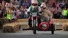 Over 60 teams compete in UK town's first ever soapbox race