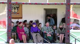 File footage shows Queen at Braemar Gathering near Balmoral in Scotland in 2019