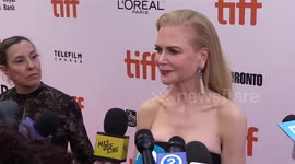 Nicole Kidman talks about her new film ‘The Goldfinch’ on the red carpet in Canada