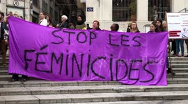 Hundreds rally in Lyon to pay tribute to victims of increased femicides in France