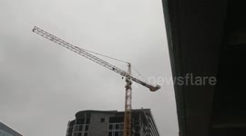 Hurricane Dorian winds cause crane to spin