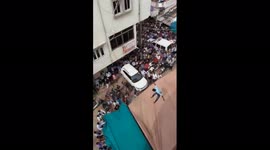 Police use bedsheets to catch suicidal man who jumped from hospital terrace