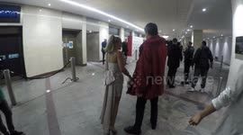 Billie Faiers entourage get into argument with photographer at TV Choice Awards in London