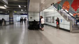 Piano Player And Singer Bring The Joy To Tottenham Court Road tube station