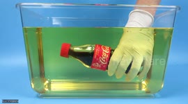 YouTuber causes chemical reaction by opening Cola and Mentos in oil
