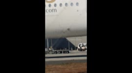 Waiting at a stop sign for a massive plane to pass