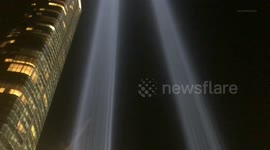 Beams light up New York sky in powerful 9/11 tribute