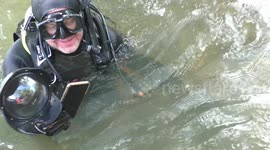 Recovered a lady lost iphone and all her money scuba diving