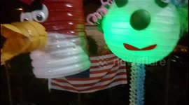 Schoolkids Using Recycle Items to make Beautiful Lanterns
