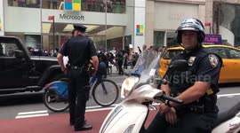 Microsoft OFFICE IN MANHATTAN DEFENDING PROTESTERS