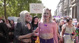 Hundreds march in central London to demand rights for transexual people