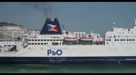 P and O ferry pride of burgundy arrives into dover port