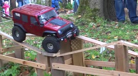 Bizarre toy car obstacle course in St Petersburg, Russia
