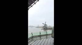 Amazing view at top of windmill in Zaanse Schans