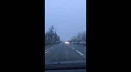 Driving through a snow storm!