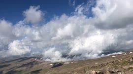 Clouds Moving Over Mountains (Time Lapse)