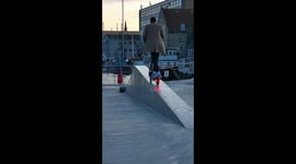 When boasting goes wrong: Man's epic electric scooter fail caught on camera