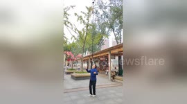 大叔顶七米鱼竿抖空竹意外走红朋友圈