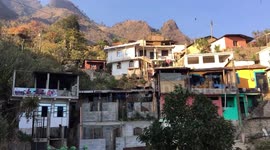 Typical village in Guatemala, Santa Cruz la Laguna. Volcan Atitlan