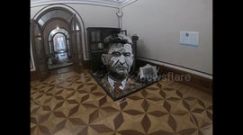 This Amazing One Perspective Portrait Is Made Of Shoes