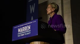 Democratic presidential candidate Elizabeth Warren touts anti-corruption plan at rally in New York City