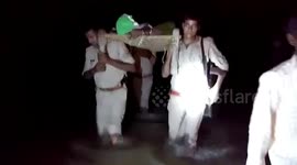 Policemen in India carry pregnant woman on cot for a mile after ambulance fails to reach home