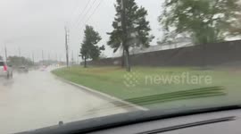 Street flooding in Spring, TX (North Houston) from Imelda