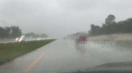 Highway downpour in Spring, TX (North Houston) from Imelda
