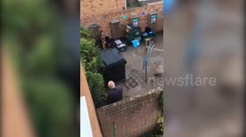 Shocking video shows UK bin man urinating in back yard