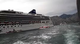 Cruise ships dock in Montenegro's popular Bay of Kotor