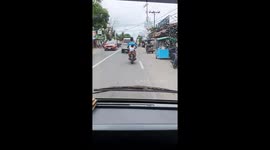 Baby Boy Rides Pillion On Motorcycle