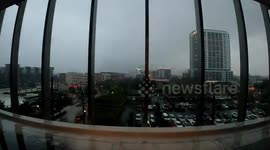 Thursday September 19, 2019 2 hours of the heavy rain in downtown #Houston #imelda #timelapse #houwx https://t.co/TmmhyRz3E8