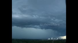 A storm in Austin rolling in