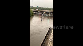 Downtown Houston flooded as Tropical Depression Imelda storms thorugh