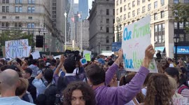 Climate Strike protestors gather in NYC as international pressure mounts to combat climate change