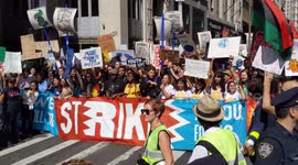 NYC Climate Strike: Front of March on Broadway